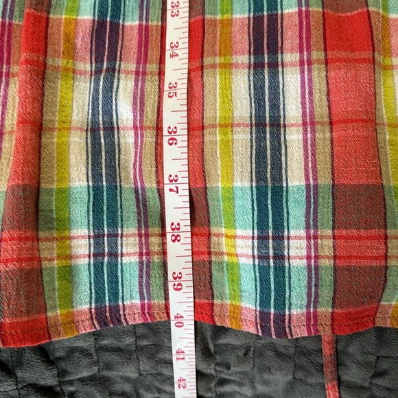 Eddie Bauer 100%‎ Cotton Plaid Tie Waist Sleeveless Dress - Picture 7 of 11